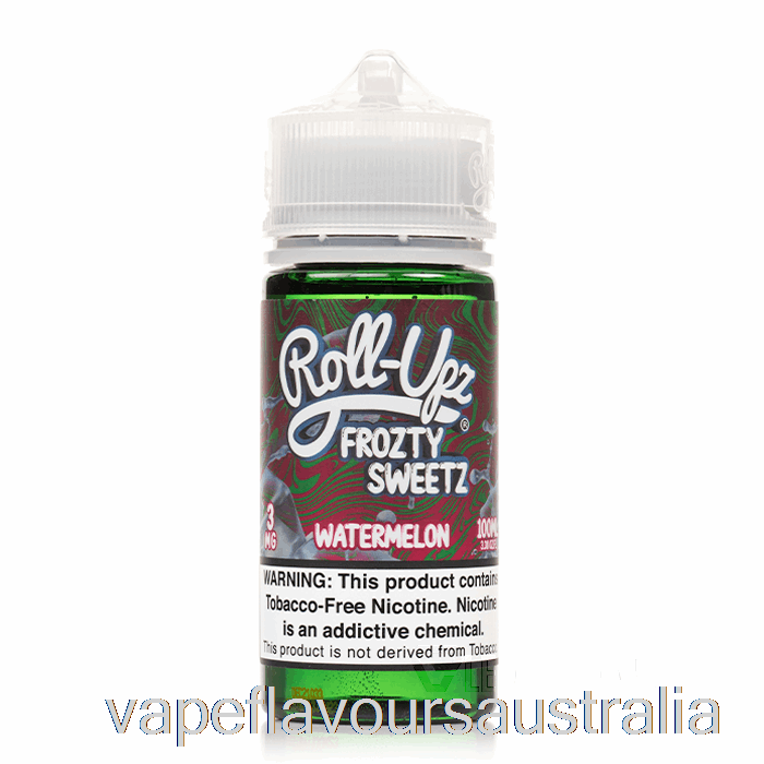 Vape Nicotine Australia Watermelon Punch ICE - Juice Roll-Upz - 100mL 6mg